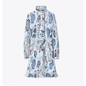 Tory Burch Deneuve Blue Floral Shirtdress